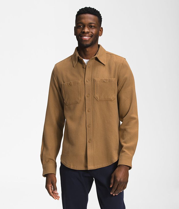 Camisa The North Face Hombre Kaki Valley Twill Flannel 46058IGLO